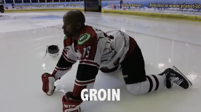 when ice hockey players do slutty little warm up stretches